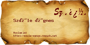 Szüle Ágnes névjegykártya