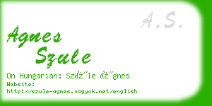 agnes szule business card